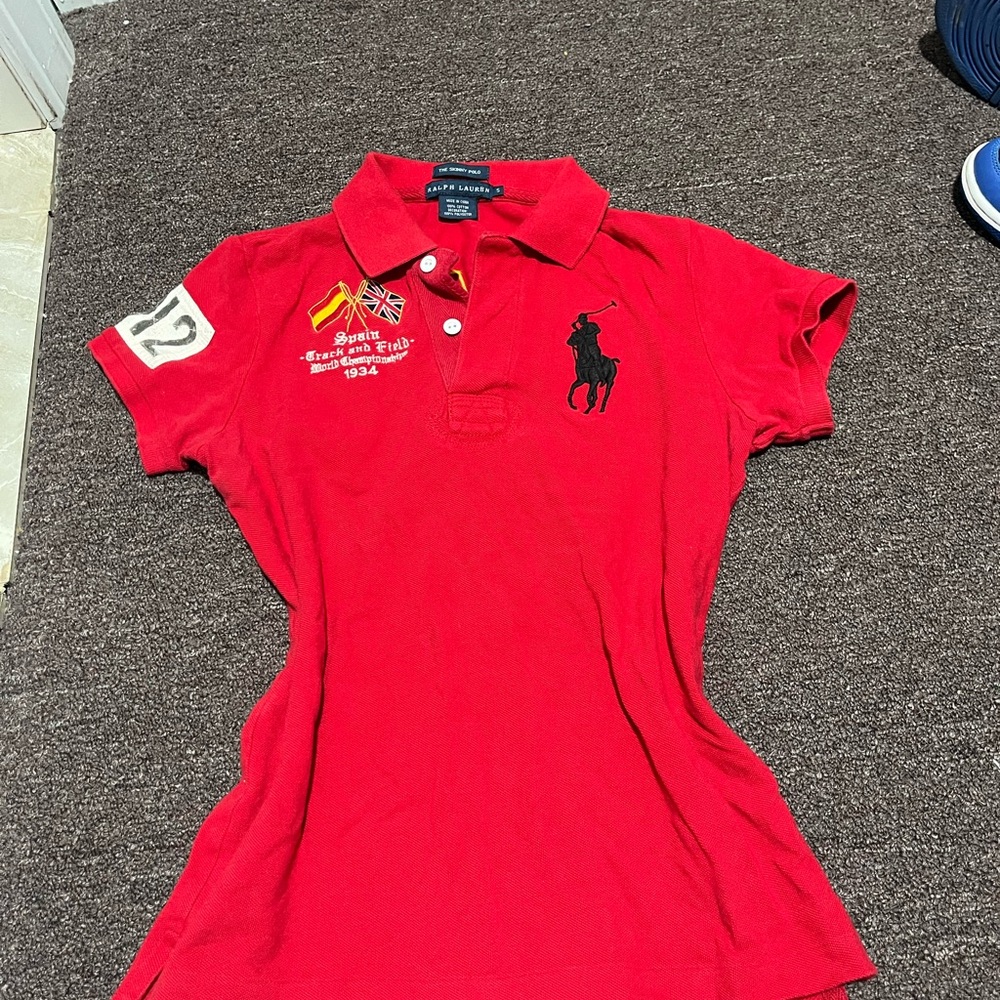 Ralph Lauren Vibrant Spain Skinny Polo Shirt